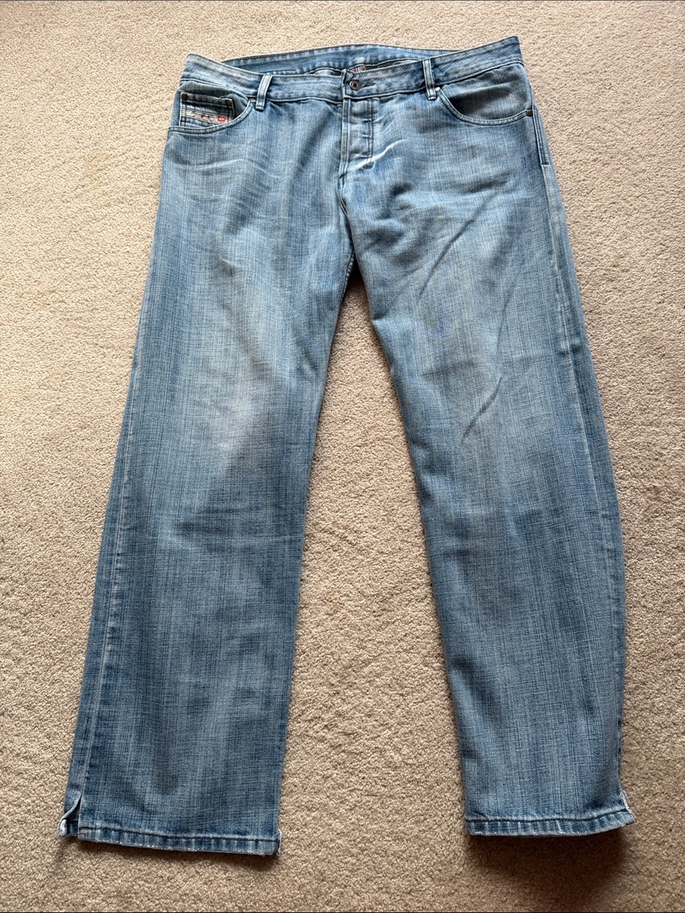 Light Blue Men's Diesel Straight-Leg Jeans